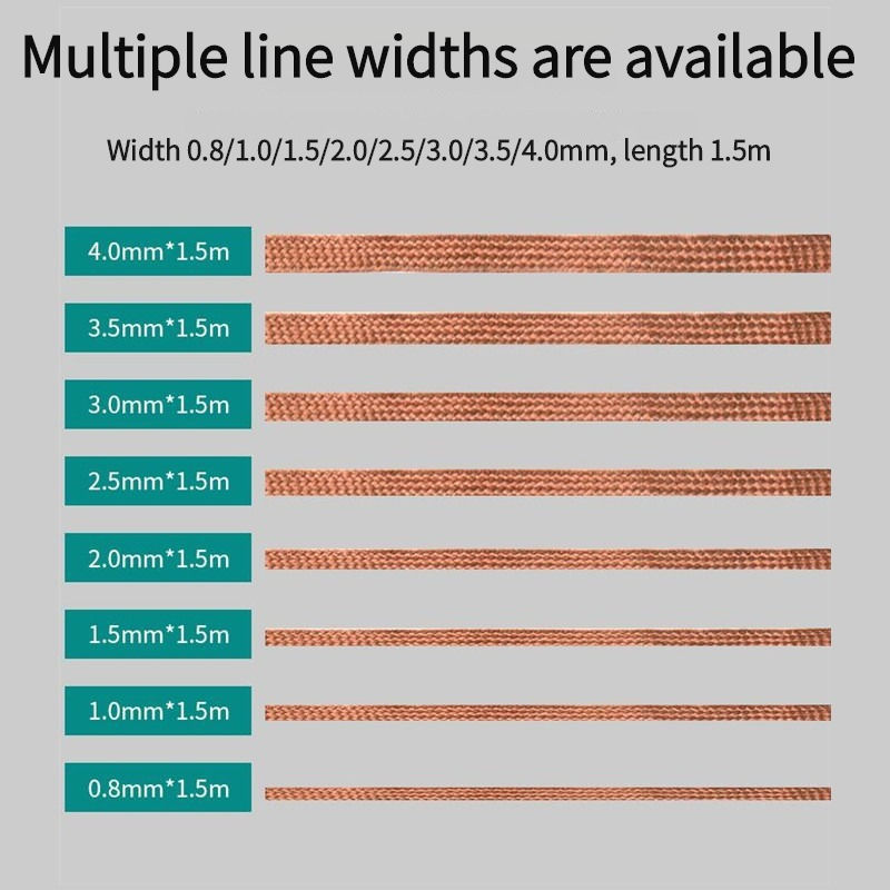 0.8-4mm 1.5M Lehim Sökme Örgüs - Solder Wick Braid incelemesi ve fiyatı