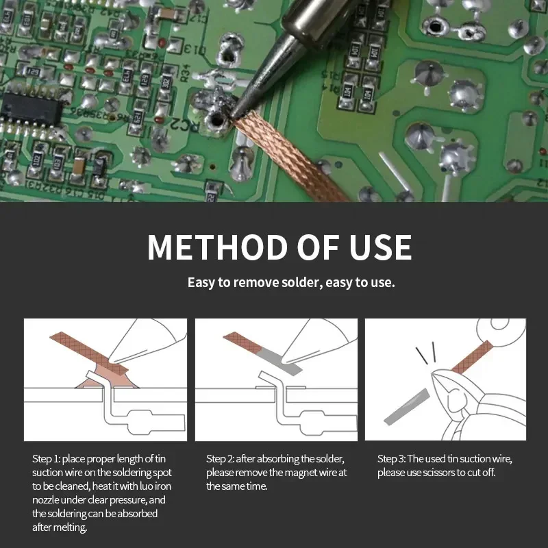 Genişlik 1mm 1.5mm 2mm 2.5mm 3 - Solder Wick Braid incelemesi ve fiyatı