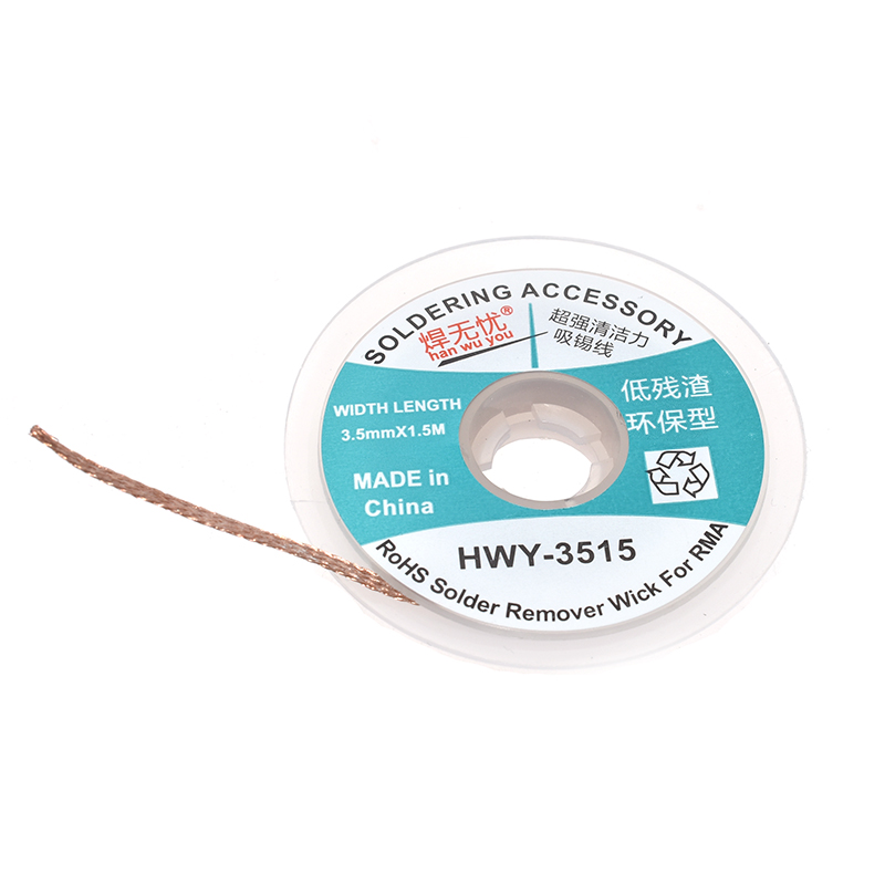 Kendi başına 1.5mm 2mm 2.5mm 3 - Solder Wick Braid incelemesi ve fiyatı