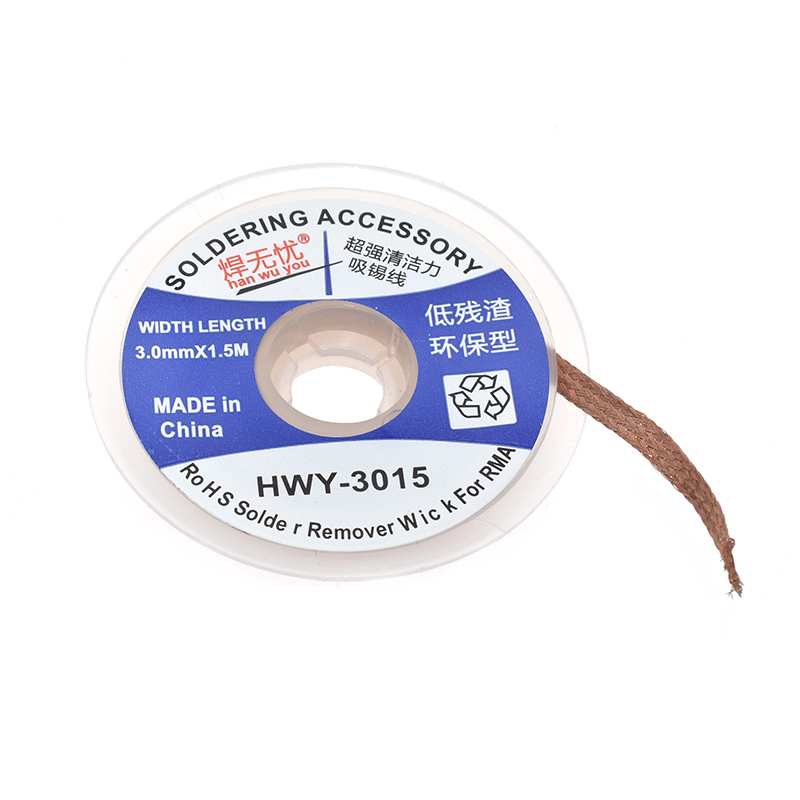 Kendi başına 1.5mm 2mm 2.5mm 3 - Solder Wick Braid incelemesi ve fiyatı